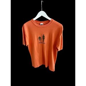 Pearl Jam Vintage T Shirt Sz Medium 2000 Binaural Tour Cities Orange Ape Man